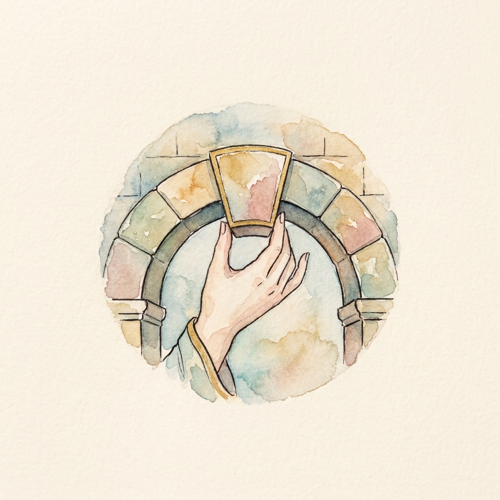 Watercolor emblem for The Fifth Point