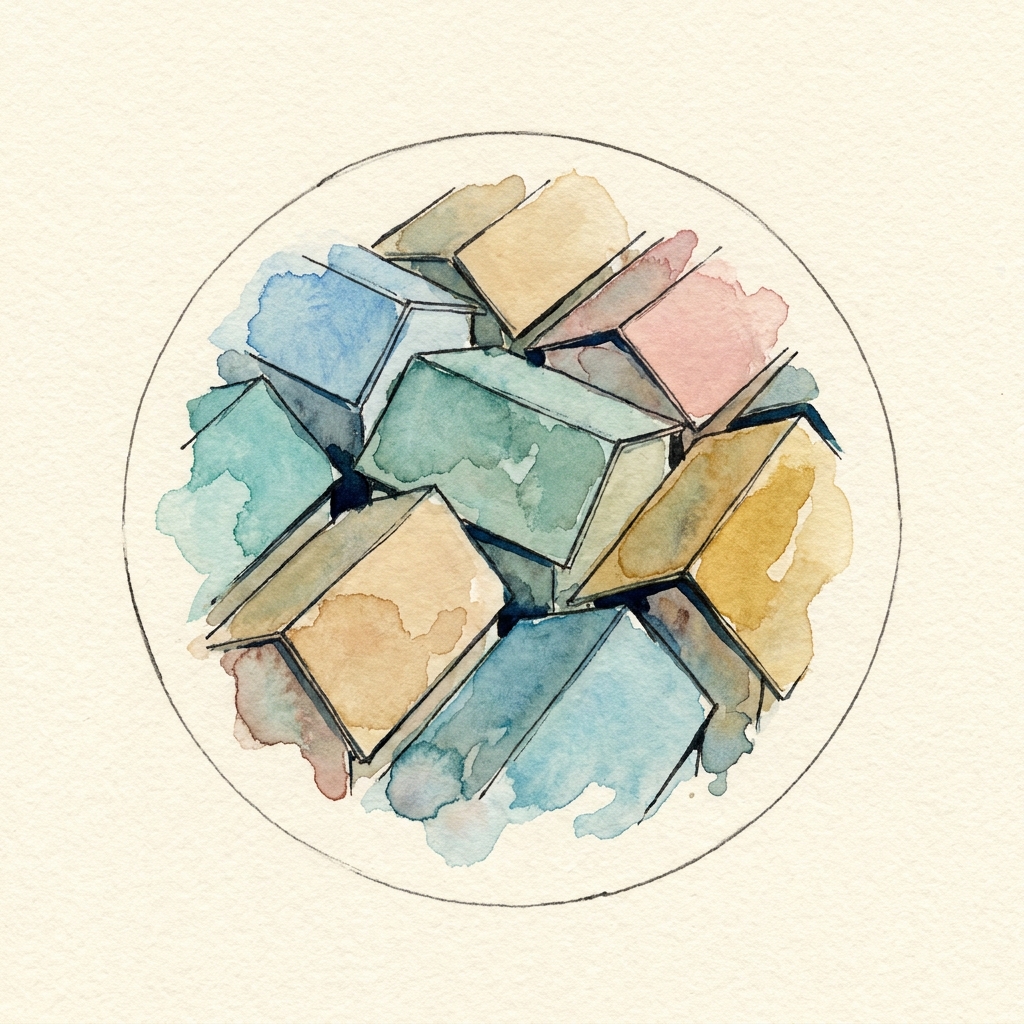 Watercolor emblem for MicroCity