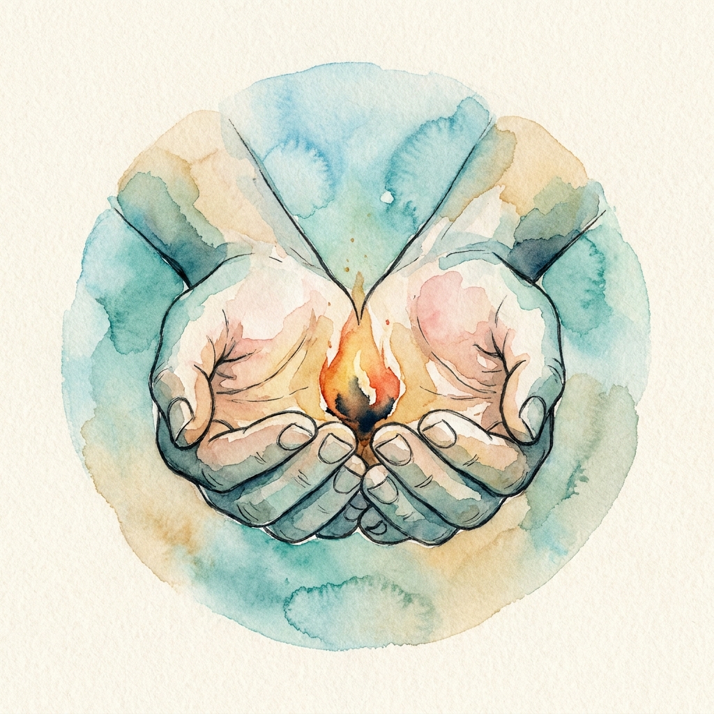 Watercolor emblem for The Ember